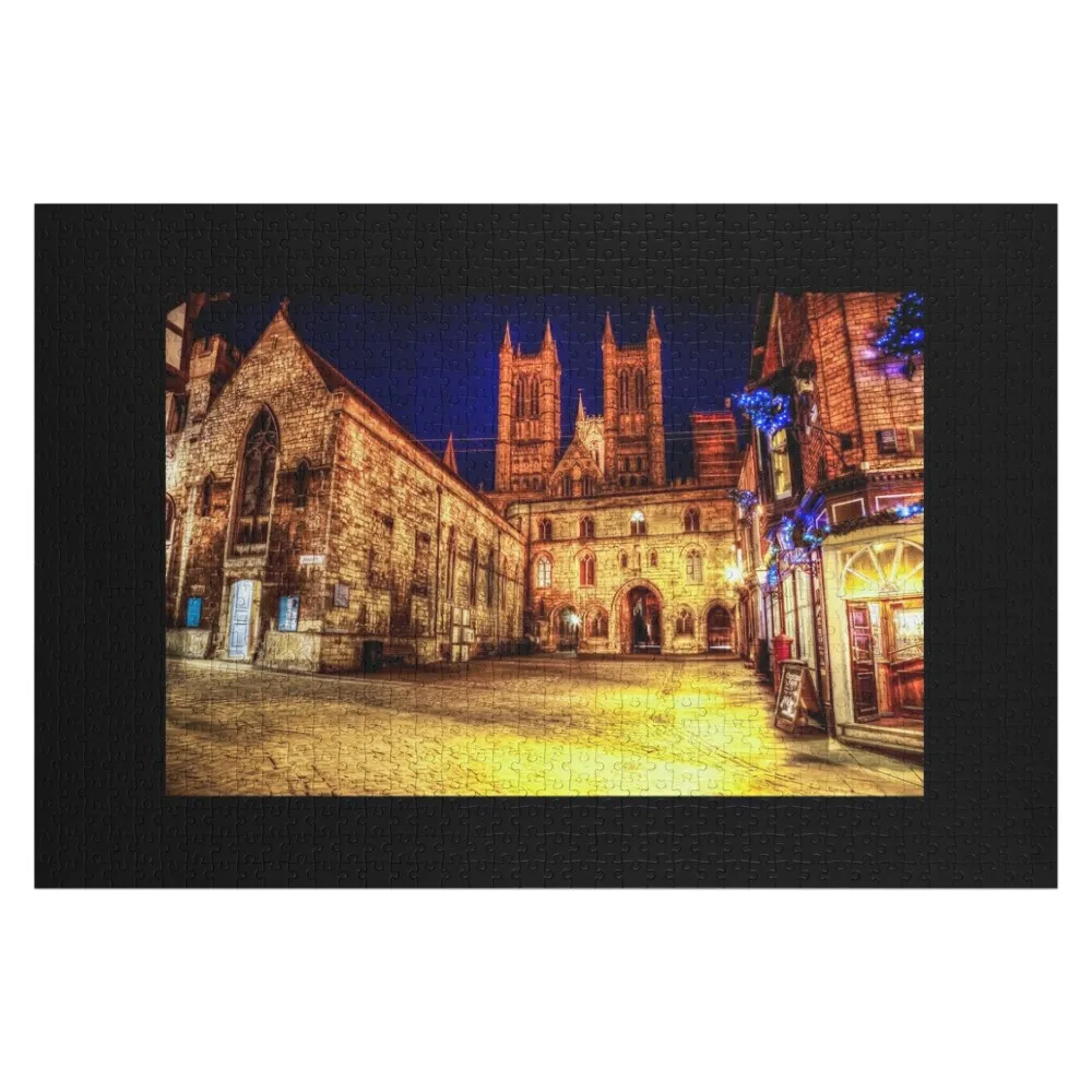 

Lincoln Cathedral Lights At Night Jigsaw Puzzle Customized Kids Gift Custom Customizable Child Gift Personalised Name Puzzle