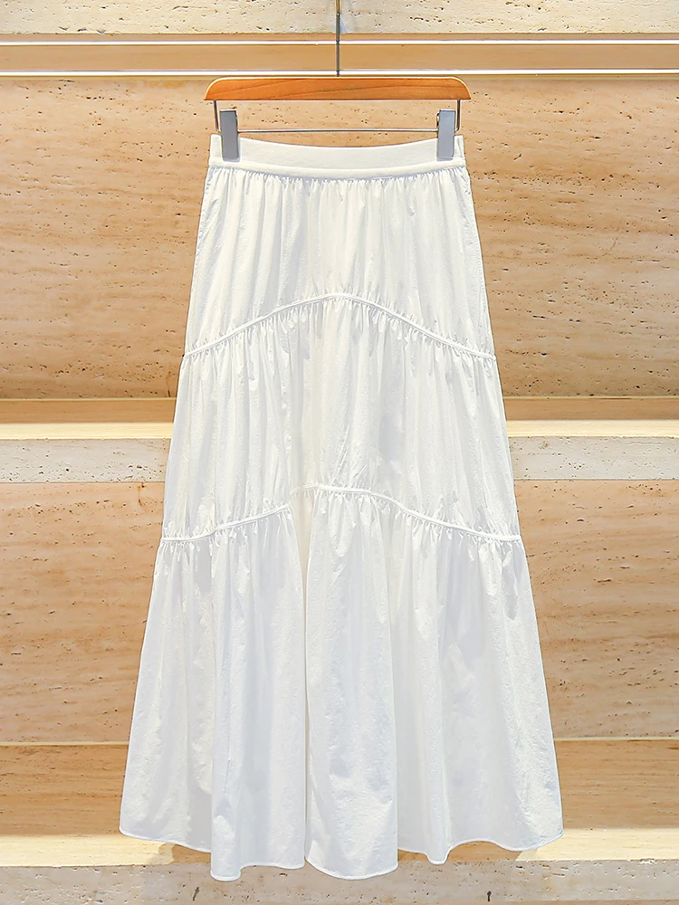 

Элегантная женская юбка миди белого цвета от Nan You: универсальная модель на все сезоны, идеально подходит для работы и других мероприятий.