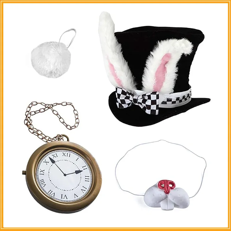 

Easter Dress Up Accessories White Rabbit Cosplay Costume Set Party and Festival Stage Performance Costumes Accessories