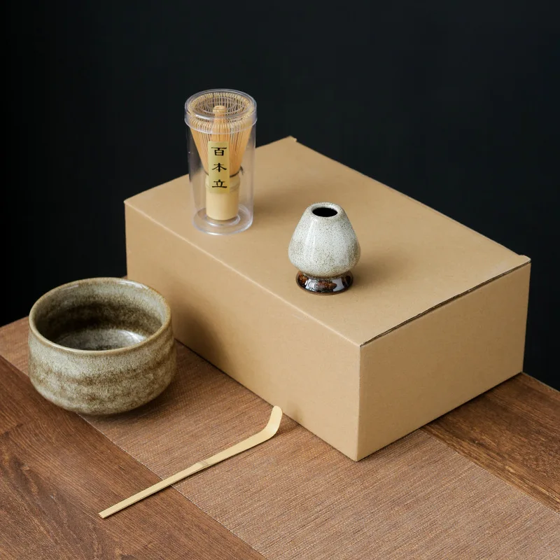 

4 7 pieces Japanese match sets Handmade simple clean bowl bamboo snow shovel teaspoon tea set tea, tool accessories ceremony R1