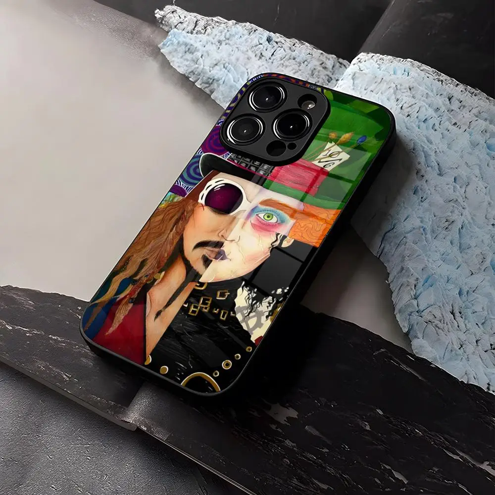 Johnny Depp Character Collage Phone Case Tempered Glass For IPhone 15 14 12 13 11 Plus Pro XS Max Mini X XR 8 7 6s SE2020 Coque