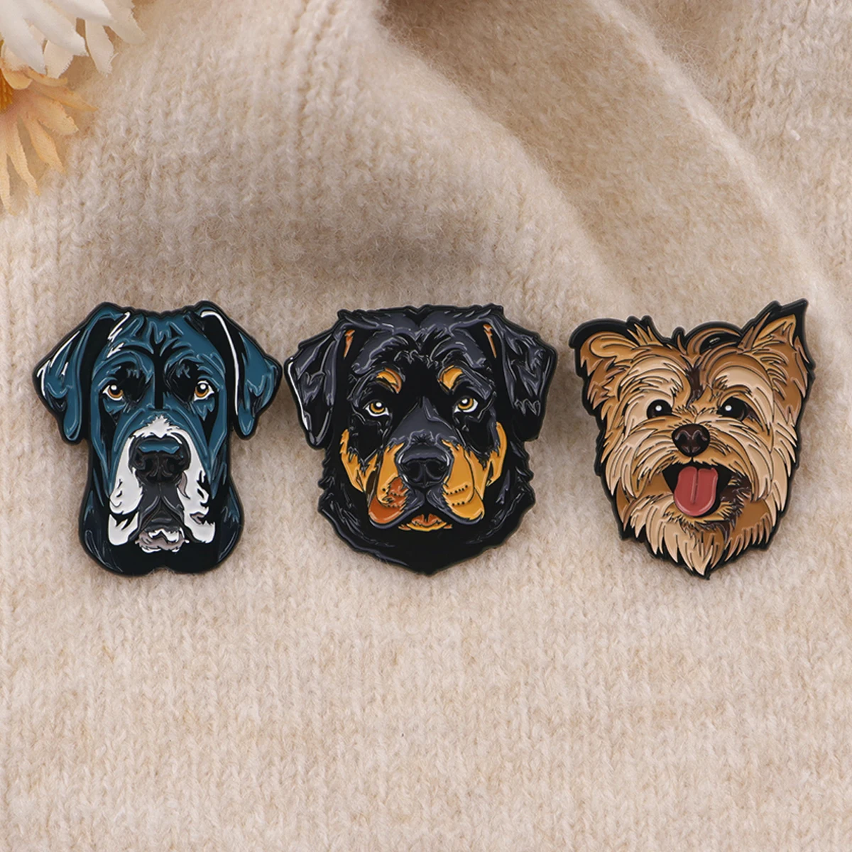 Cute Pet Dogs Pins Cartoon Animals Badge Brooches for Clothing Enamel Pin Women\'s Badges Jewelry Accessories Gifts for Friends