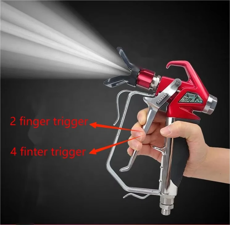 2‑Finger High‑Pressure Airless Paint Spray Gun, 3600PSI Industrial Spraying Tool