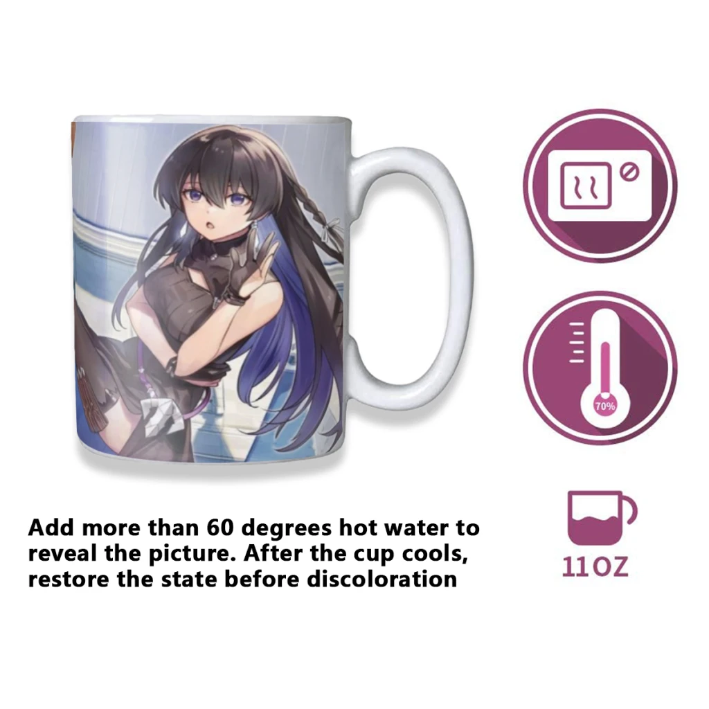 Anime Unnamed Memory Creativity Change Color Chang mug Ceramic mug Hot Coffee Cup Breakfast Cup Mug Friend Gift