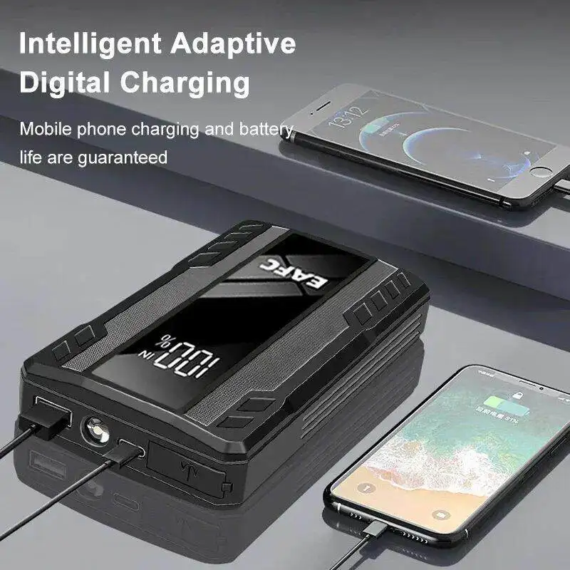 1200A Jump Starter Power Bank Portable Charger Starting Device for 3.0L Emergency Car Battery