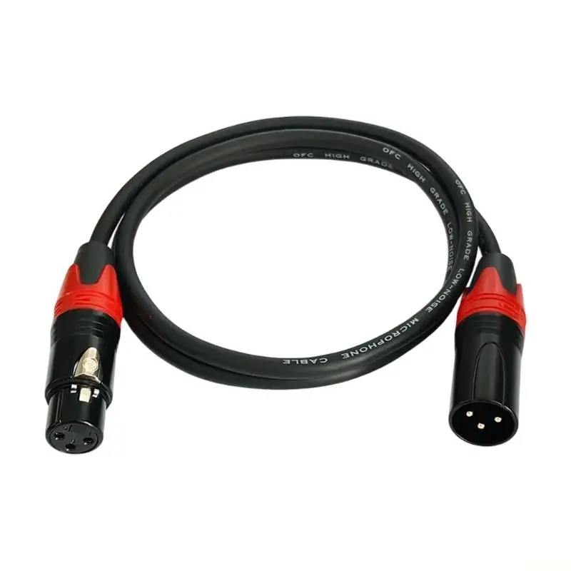 B03F Flexible XLR Line 3 Pin Male to Female, Foil Layer Wrap Cable for Desk Side and Voice Use Tasks Daily