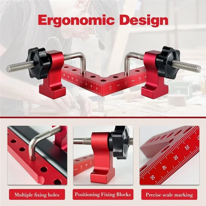 

Classy-90 Degree Clamp Corner Clamp - Right Angle For Woodworking 4Pack 5.5Inch Aluminum Alloy Corner Clamp Wood Working Tools R