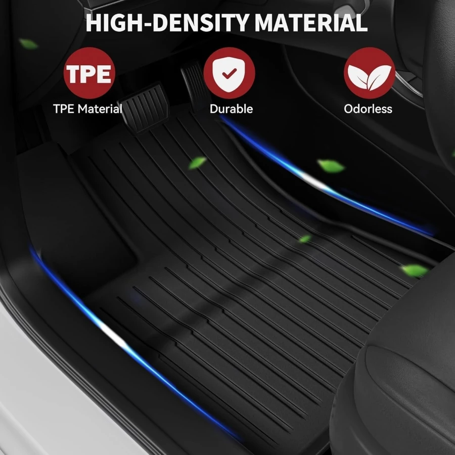 TPE Floor Mats For 2024 -2020 Tesla Model Y 5-Seater Frunk & Trunk Cargo Liner All-Weather Protection Floor Liners