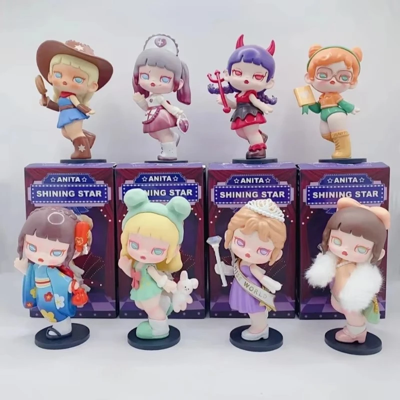 أنيتا ساطع ستار سلسلة صندوق أعمى لطيف ألعاب خاصة عمل أرقام دمية جمع الحلي الفتيات الصبي هدية الشكل حقيبة أعمى