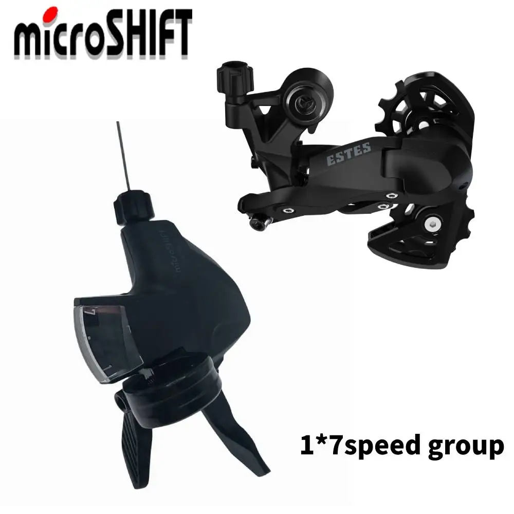 

MicroSHIFT MTB велосипедный переключатель, короткий задний переключатель, комплект 1*7 скоростей, рычаг переключения передач, групповой набор для горного велосипеда, подходит для кассеты 32T