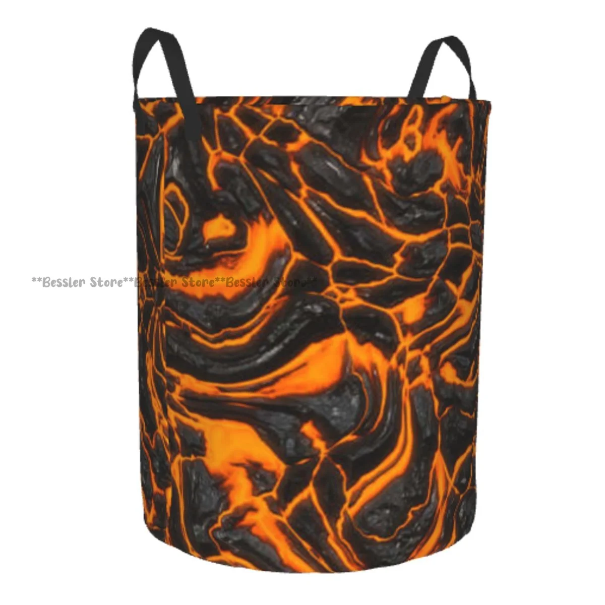 Lava Flow Texture Waterproof Storage Bag Household Dirty Laundry Basket Folding Clothes Organizer