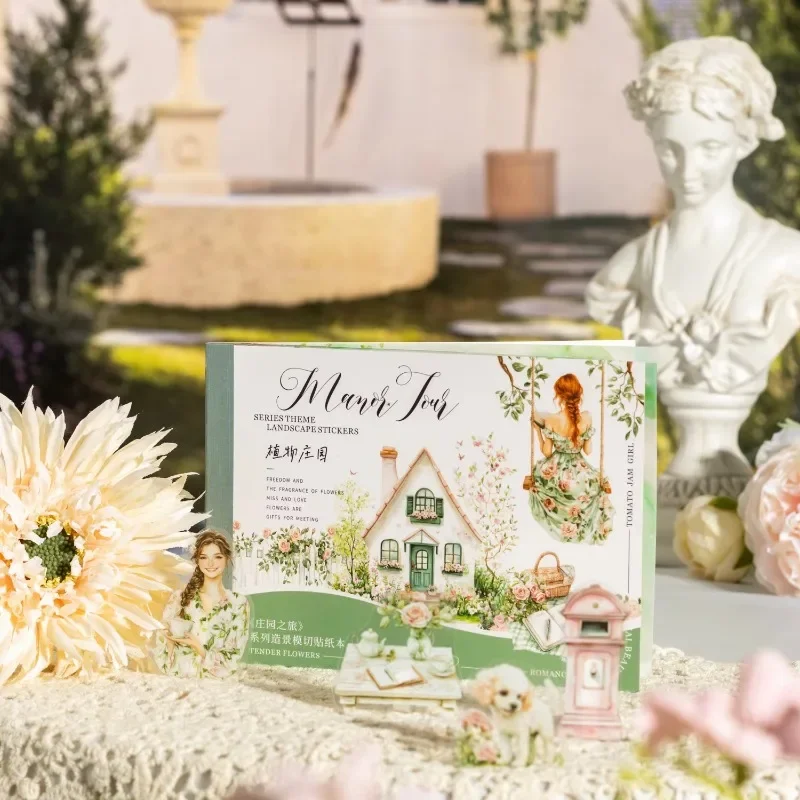 

18 шт. Tour Manor растение фон письменные принадлежности письмо фон для скрапбукинга вырезанные наклейки 161*131 мм наклейки пакет Manor