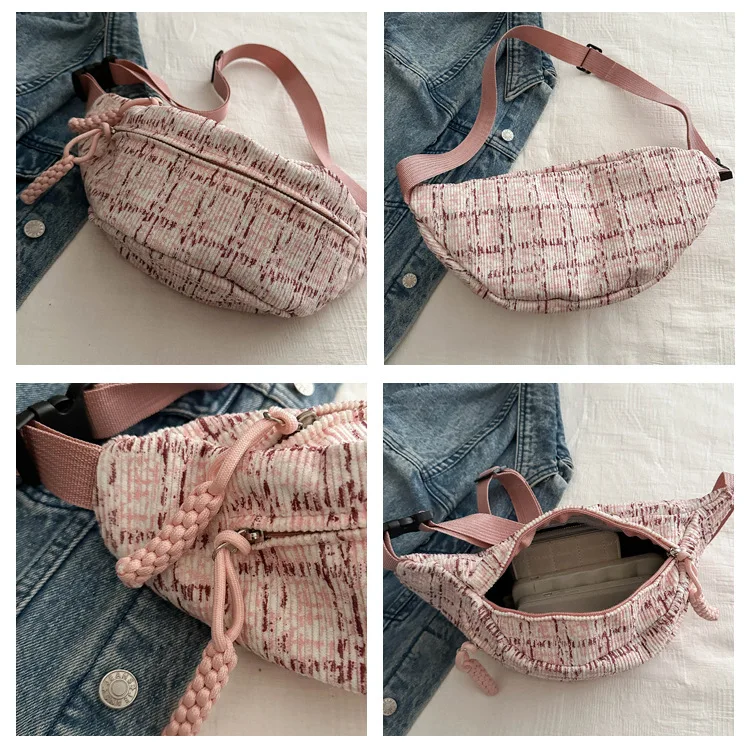 Leisure Nylon Dumpling Bag Fashion Waist Bags Women's Chest Bag 2024 Spring New Single Shoulder Bags Purses and Crossbody Bags