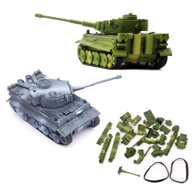 4D 1:72 Tank Military Model Toy Chilren Adult Assembly Construction Weapon Cannon Car German Ww2 Tiger Army Puzzle DIY Gift A26