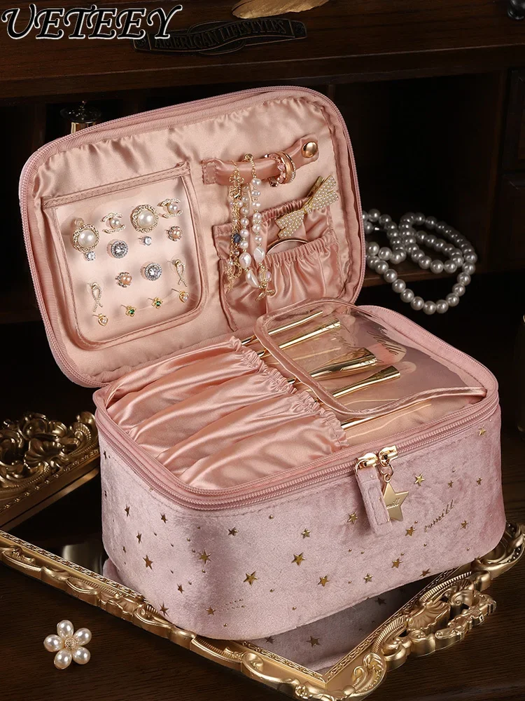 Sweet Girl Versatile Travel Going Cosmetic Bag Large Capacity Portable Wash Bag Jewelry Storage Bags Women's makeup case