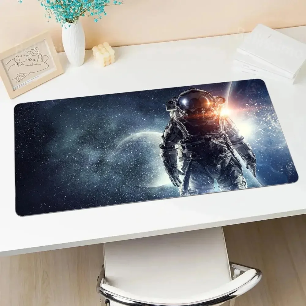 A_astronaut Printing Pattern Gaming Desk Mat Gamer Keyboard Pad Mausepad Computer Accessories Desk Rubber Mousepad Large