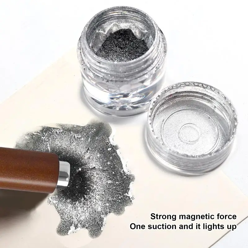 미러 네일 반짝이 가루 먼지 크롬 고양이 눈 파우더 금속 빛나는 네일 강화 오로라 파우더 매니큐어 네일 장식