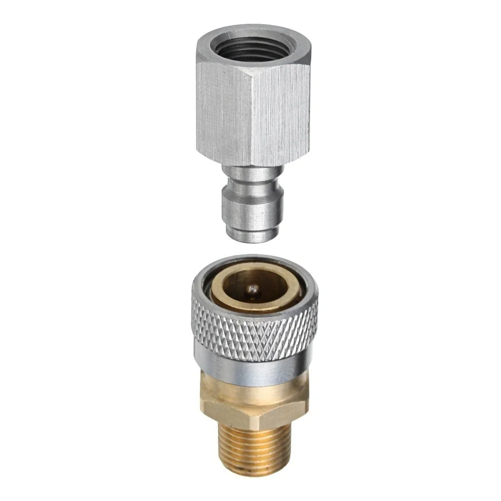 1/8 BSPP Stainless Steel Quick Coupler Socket Set 0-25MPa For High Pneumatic System Air Marker Hose Connection Tool