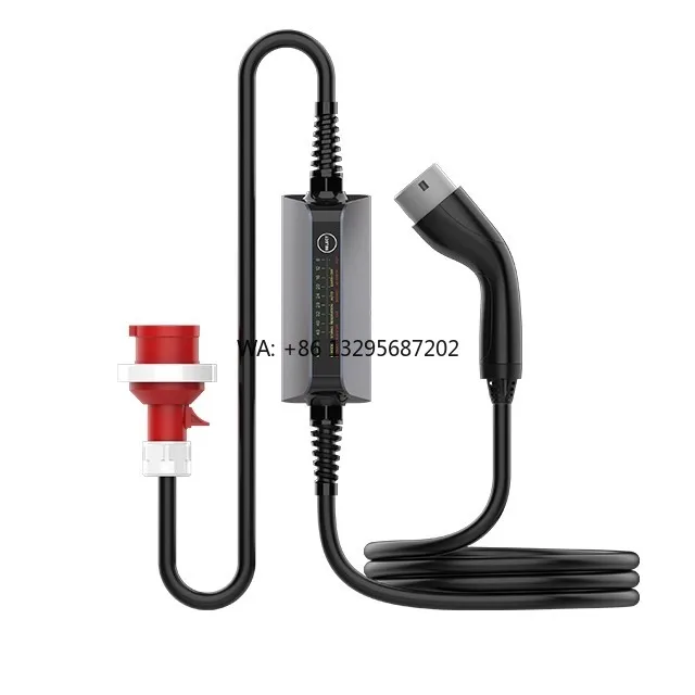 

Мобильное зарядное устройство для электромобилей 11 кВт, Тип 2, 16А, 3 фазы, портативное, новое, сертифицировано CE UKCA ROHS