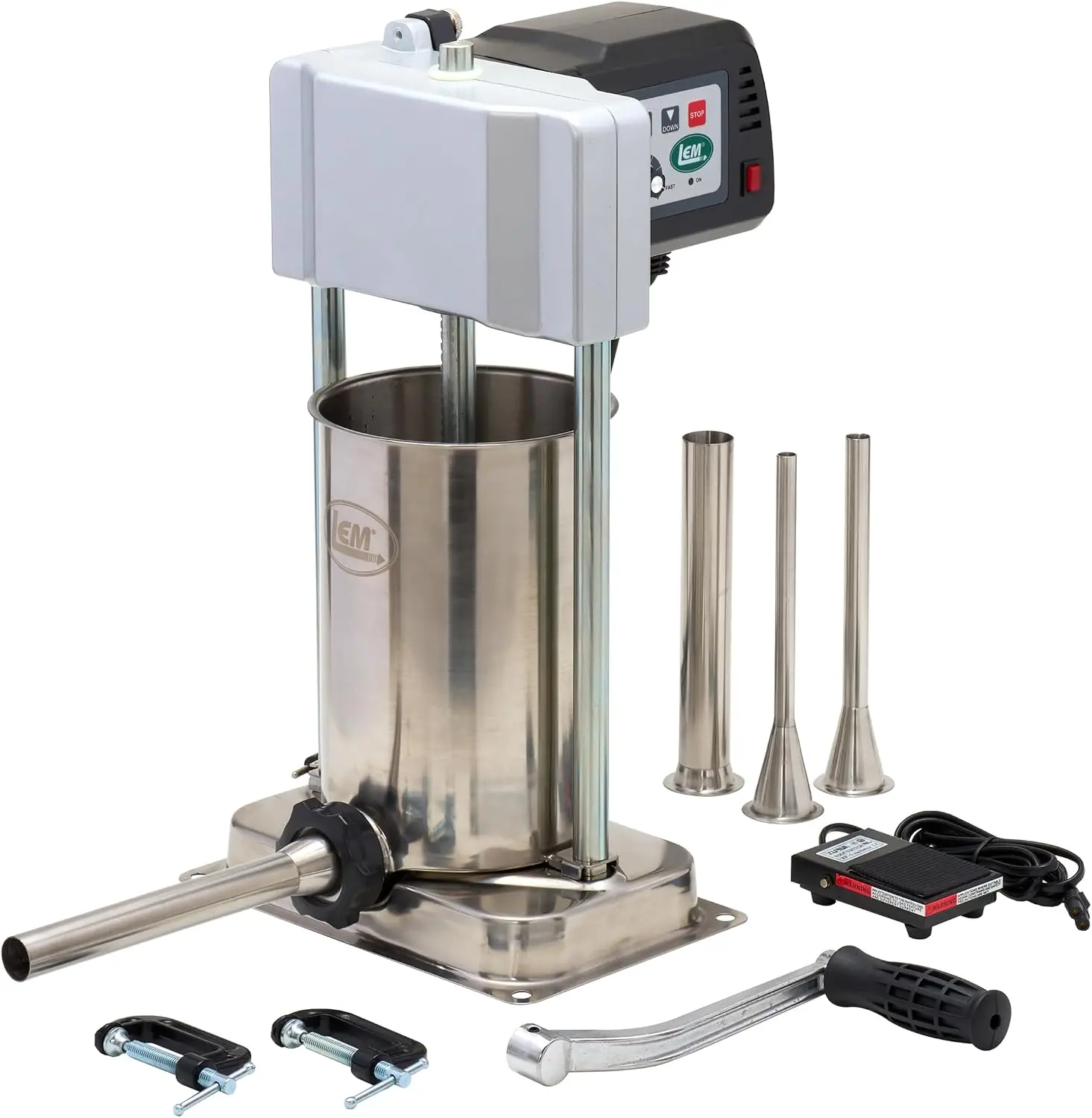 10 lb Electric Sausage Stuffer Machine, Stainless Steel Meat Stuffer with 0.5 HP Motor, Motorized Sausage Maker for Home Kitchen and Meat Processing