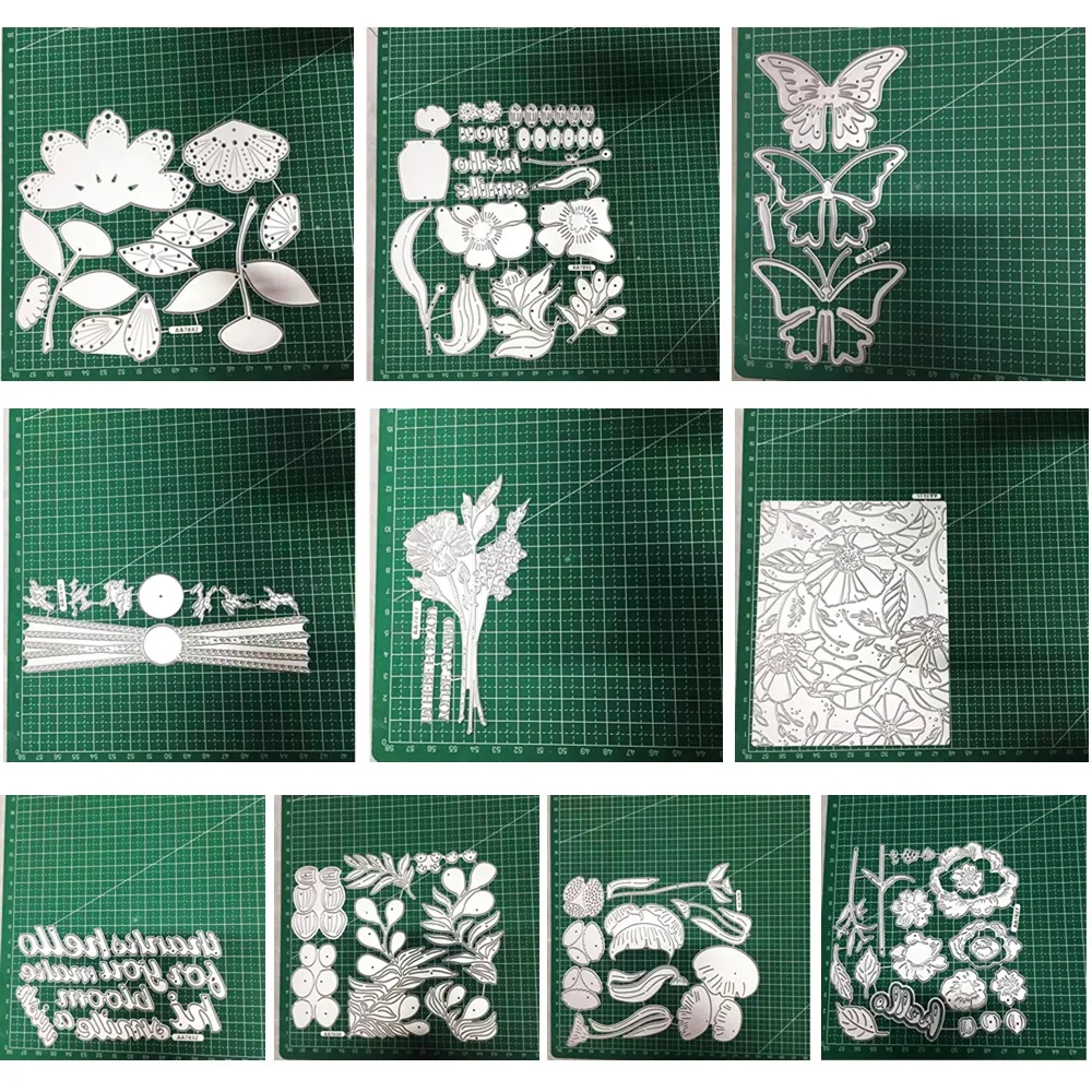 Flower Butterfly Cutting Dies and Hot foil  Scrapbook Diary Decoration Stencil Embossing Template DIY Greeting Card Handmade