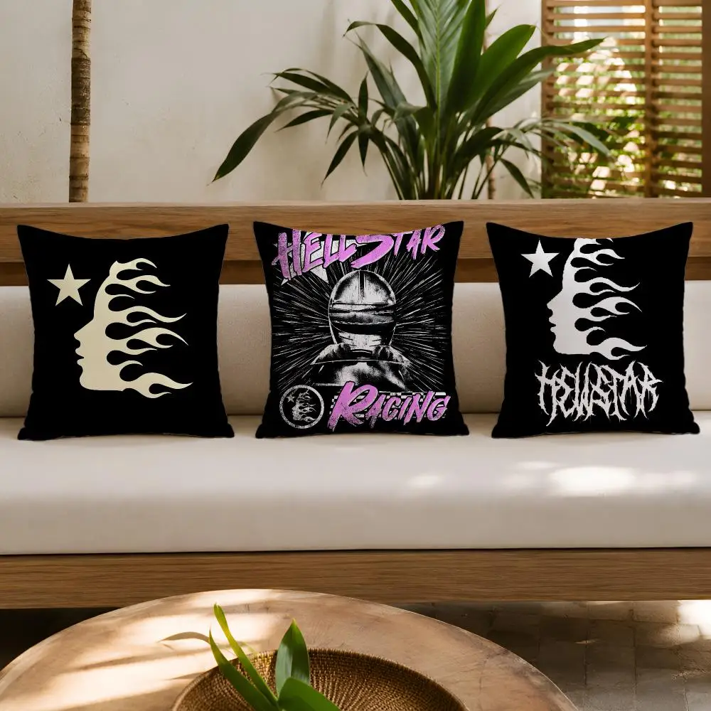 Gothic Fashion Brand H-Hellstars Cushion Cover Wrinkle-Resistant Short Plush Cushion Covers Breathable Machine-Washable view 2