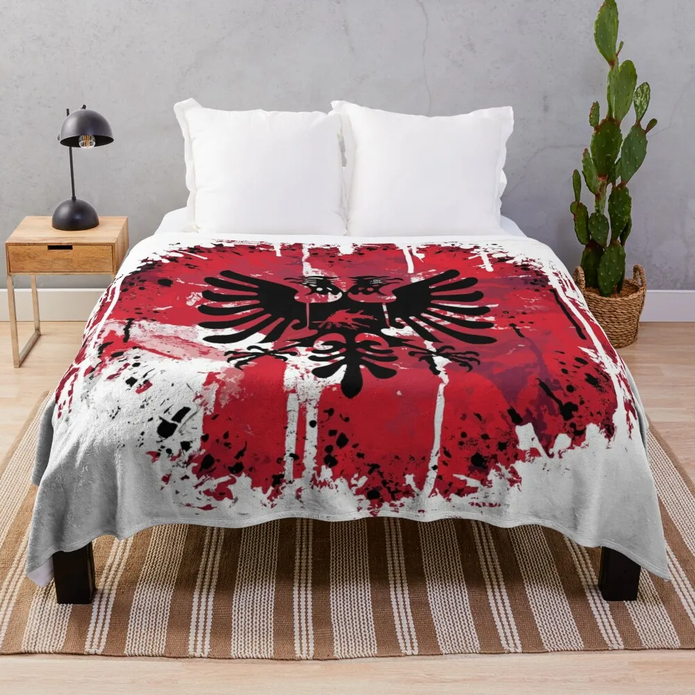 Albanian Eagle Vintage Throw Blanket Blankets For Baby Moving Sofa Throw Blankets