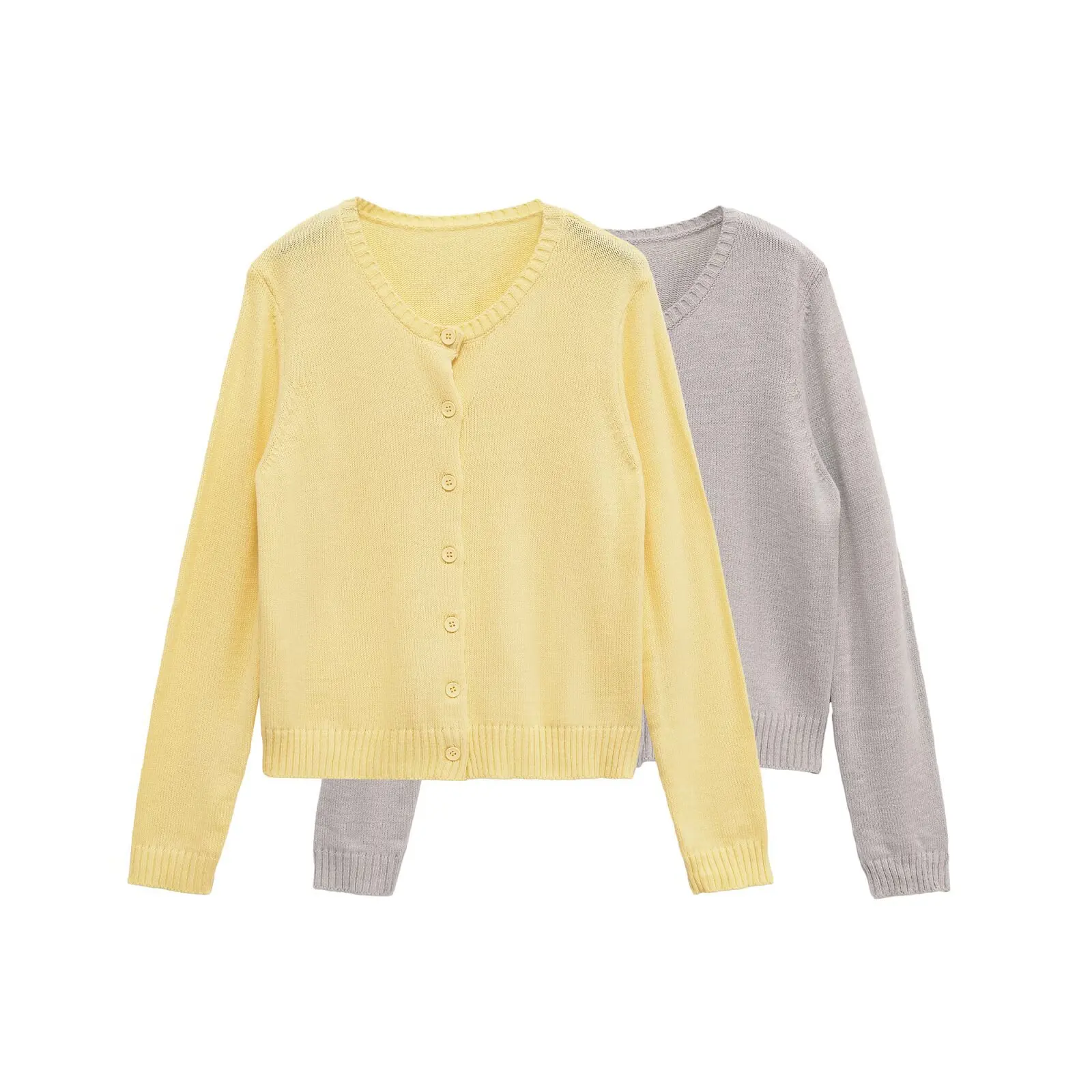 

Women's Knitted Long Sleeve Round Neck Open Cardigan Coat Single Button Autumn Fashion Outerwear G89009 Trade