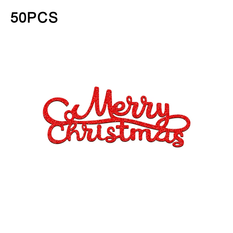 50 Stück Frohe Weihnachten Konfetti Weihnachtskonfetti für Party-Tischdekorationen Frohes Neues Jahr liefert Weihnachts-Throw-Konfetti – Detail 7
