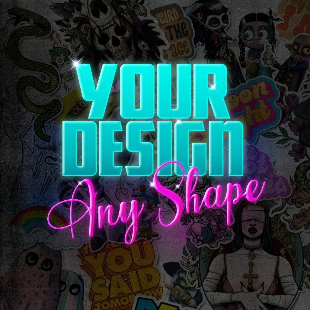 ملصقات على شكل مخصص 3-8 سم - 50-1000 قطعة شعار شخصي، مقاوم للماء، مثالي للزجاجات/الأنشطة الفنية. مثالية للأطفال وبيز #6