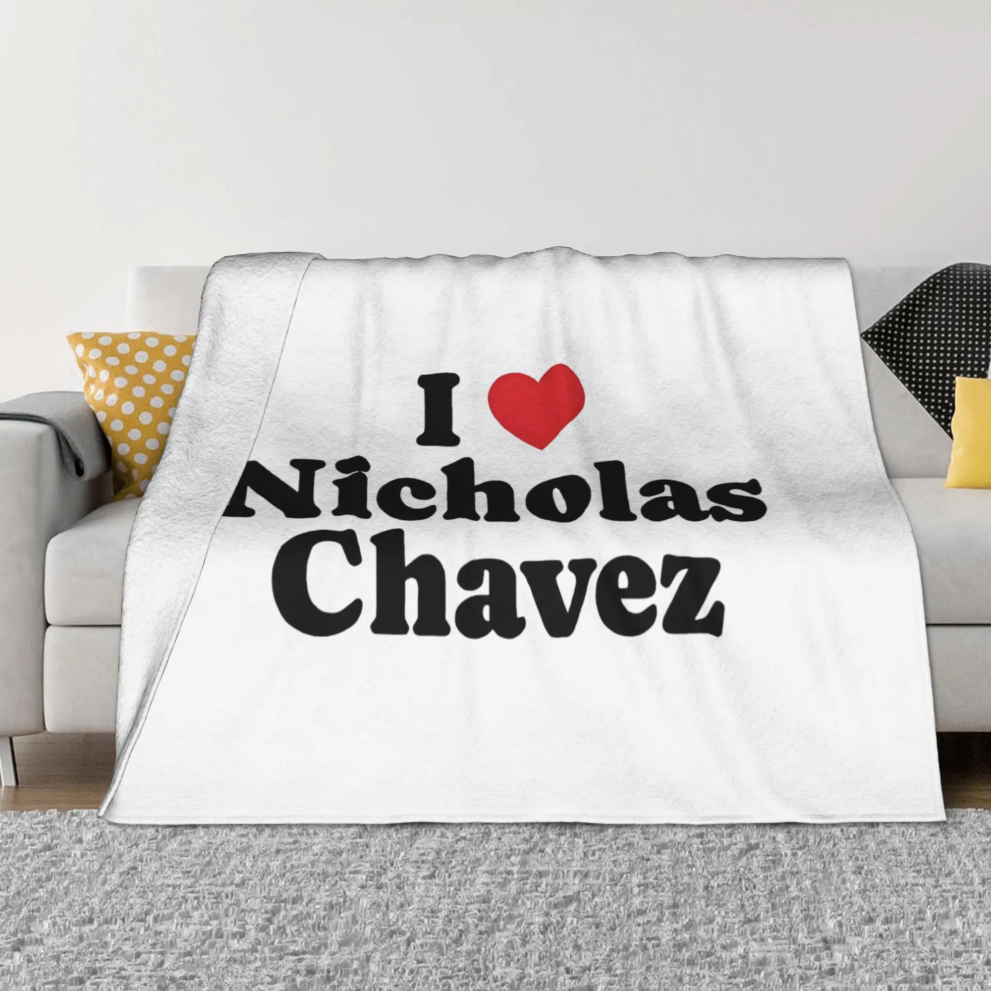 Ich liebe Nicholas Chavez Decken Flanell Decke Bettwäsche Couch gedruckt ultra-weiche warme Tages decke