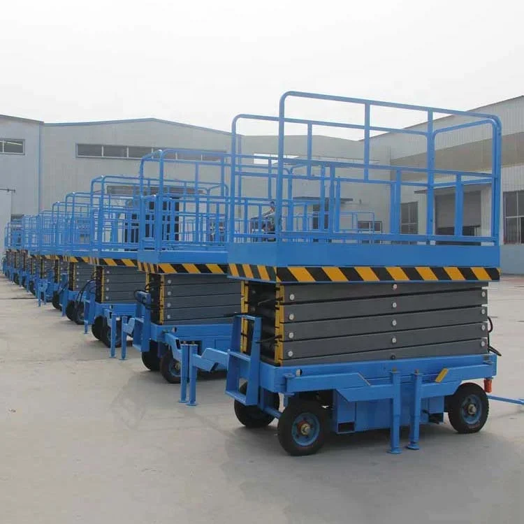 9M 500KG Capacity Mobile Hydraulic Aerial Scissor Type Lift Table Work Platform  Mobile Lift Platform