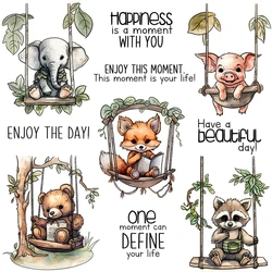 Mangocraft Kawaii Little Animals To Swing Clear Stamps DIY Scrapbooking Supplies Silicone Stamp For Card Making Albums Decor