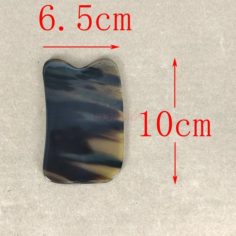 Scraping board yellow ox horn natural whole body universal face back neck meridian scraping massage sheet square rib