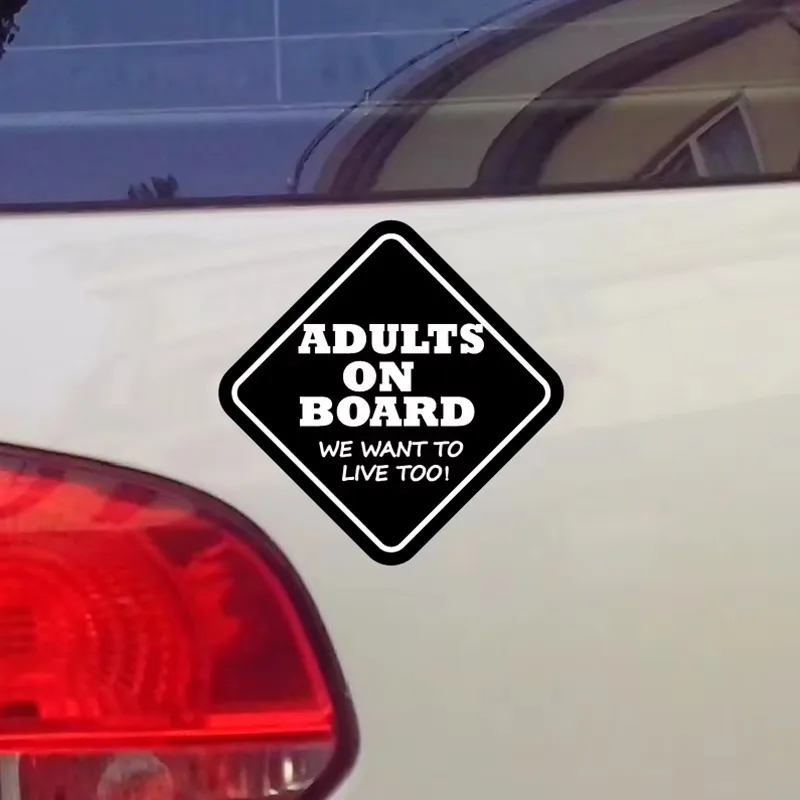 15CM Erwachsene An Bord Auto Aufkleber Wasserdichte Motorrad Motorrad FuN Aufkleber Reflektierende Band Abdeckung die Kratzer PVC KK