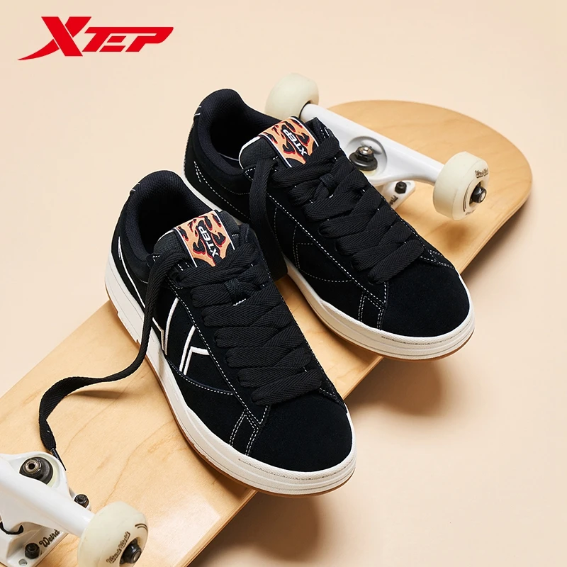 Xtep Jiao Ban Skateboarding Shoes For Men 2024 Autumn Street Style Skate Shoes Durability  Comfortable Sneakers 876319310022