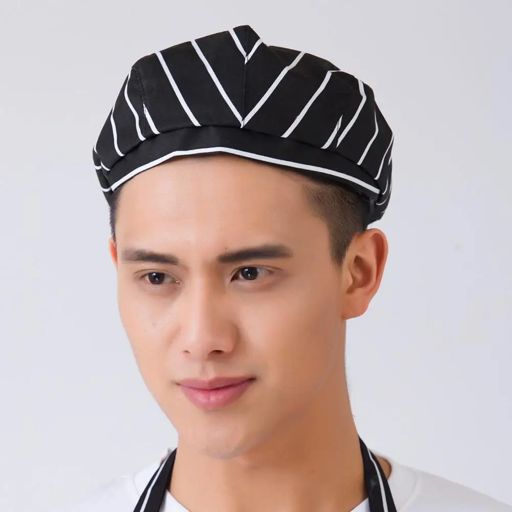 Sweat Absorption  Fabulous Kitchen Working Beret Chef Cap Elastic Chef Vintage Beret Fade-less   for Driver