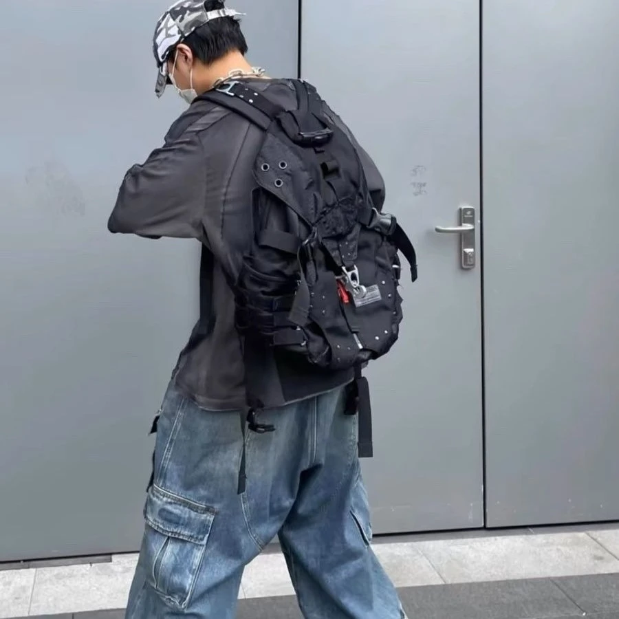 

Винтажный рюкзак для мужчин, большой вместимости 35 л, для походов, учебы, велопрогулок, путешествий, с отделением для ноутбука, городской рюкзак для женщин