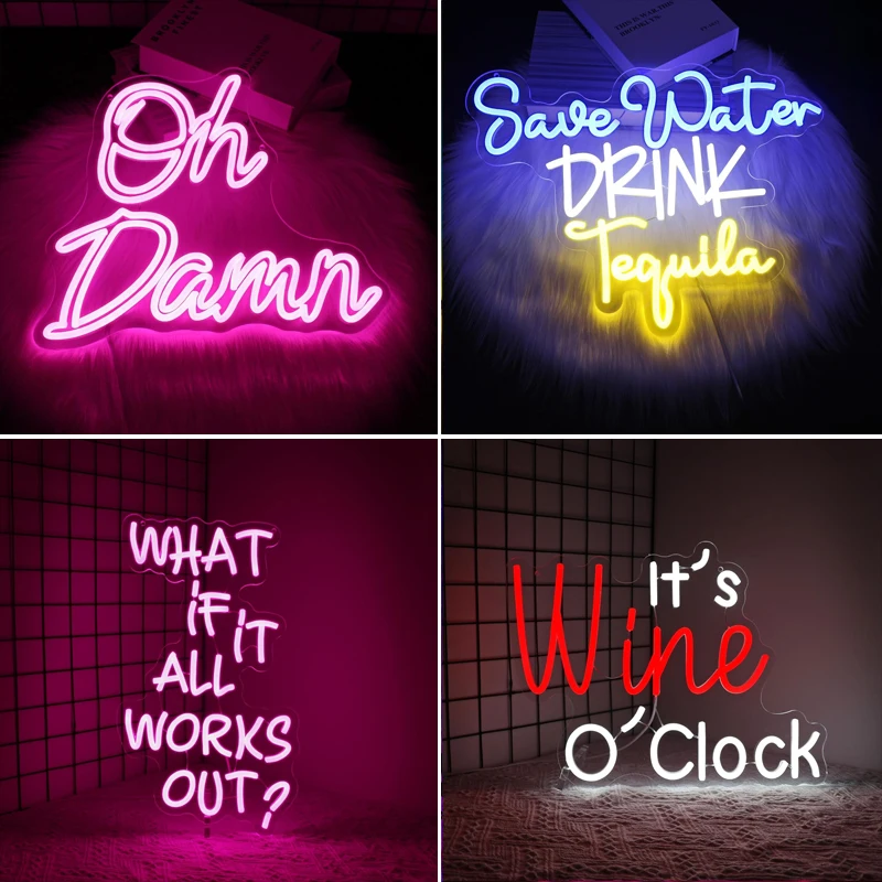 Letter Neon Sign LED Wall Decoration Light USB Powered Suitable for Room Home Bar Game Room Background Decoration