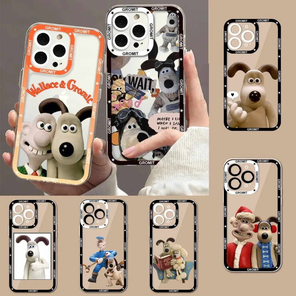 Cute Cartoon Gromits Phone Case For Samsung S25 S24 S23 S22 S21 S20 FE Note20 Note10 Plus Ultra Lite 5G Clear Soft TPU Cover