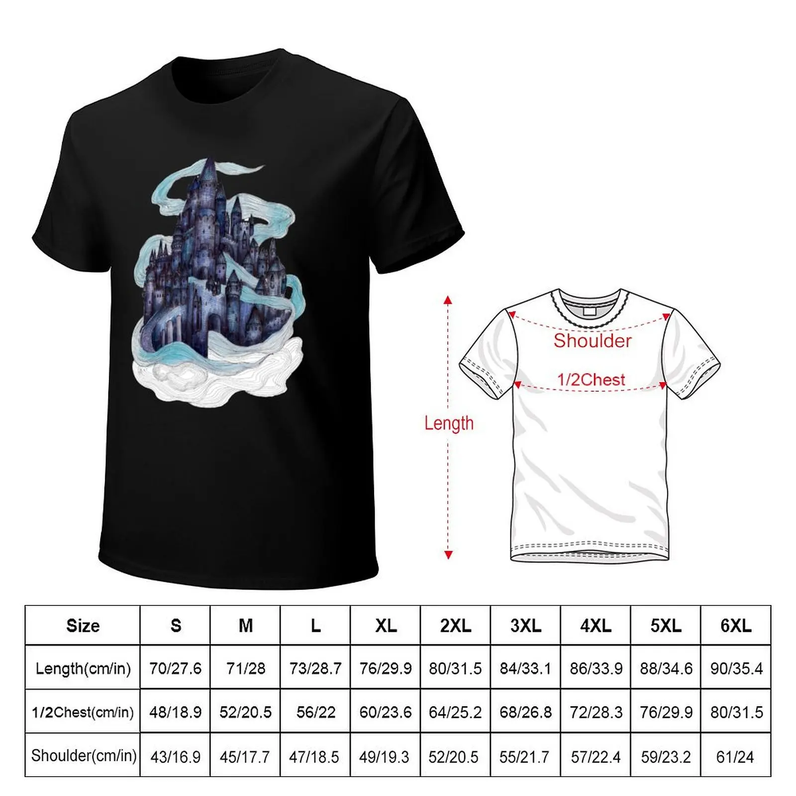 Dream Castle T-Shirt heavyweights anime custom shirt man t shirt shirts for men graphic tees