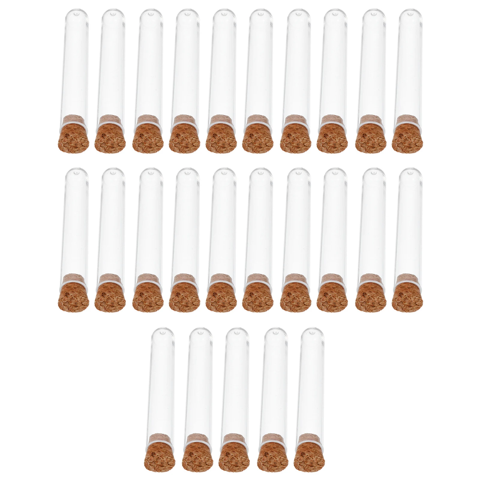 

25 Pcs Cork Test Tube Liquid Storage Containers Science Tubes with Stoppers Plastic
