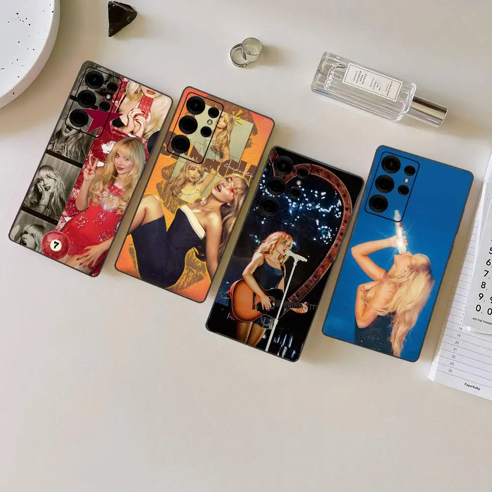 Singer S-Sabrina C-Carpenter Phone Case For Samsung S 24 Fe 25 Ultra Plus 20 Lite 21 30 22 23 24 22 Ultra 5G Fundas