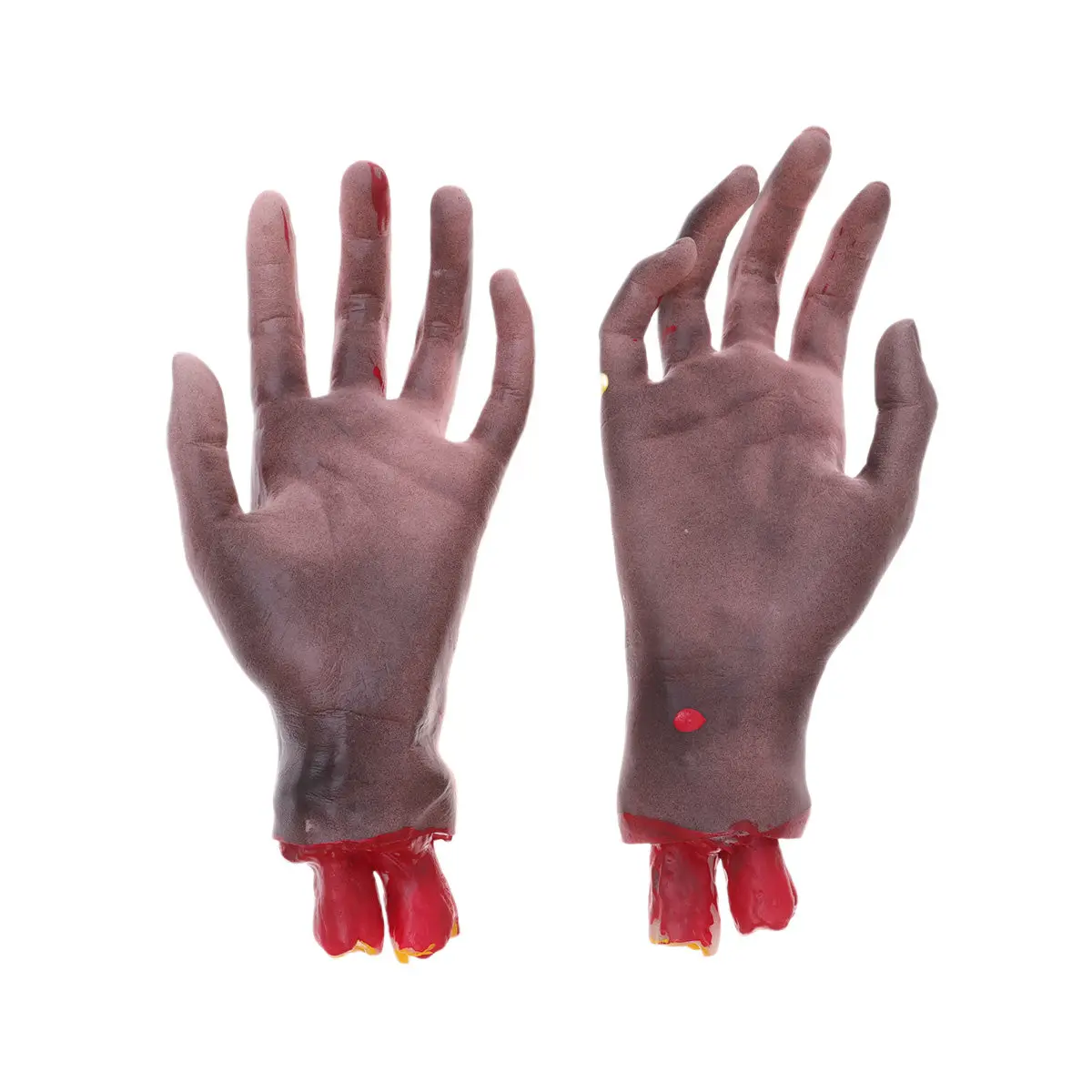 

Пара реалистичных отрубленных рук с кровавым эффектом для Хэллоуина, жуткая декорация, имитация части тела для вечеринок в домах ужасов и розыгрышей