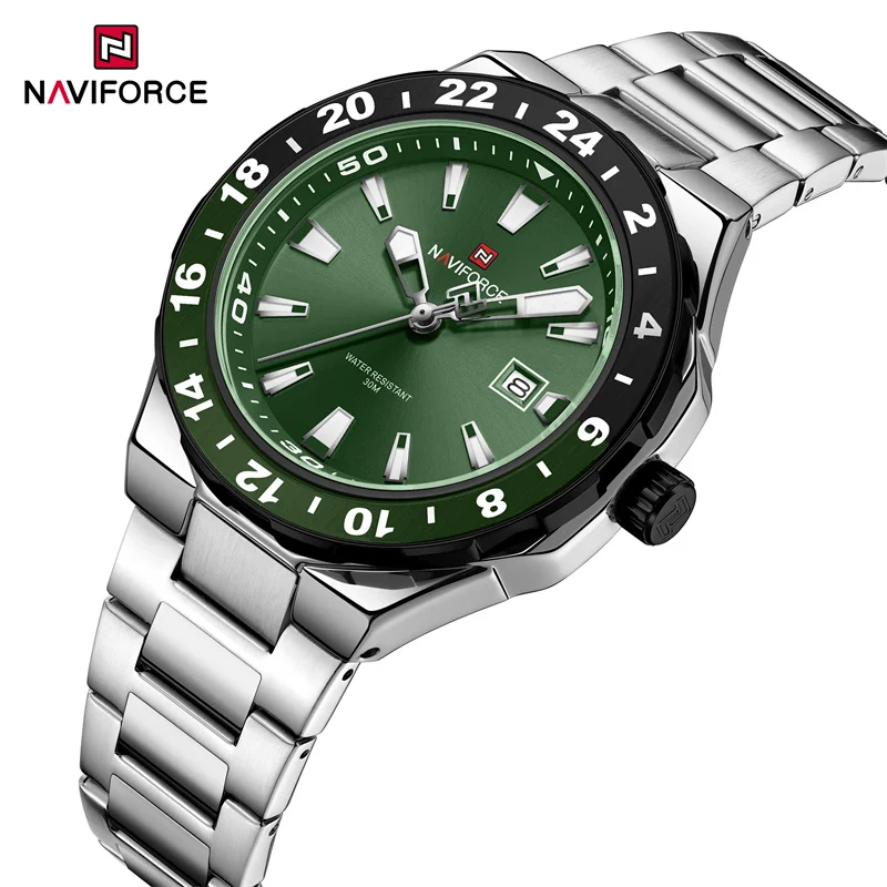 

NAVIFORCE Luxury Watches for Men Quartz 3ATM Waterproof Stainless Steel Wristwatch Business Fashion Men's Watch Male Clock 2025