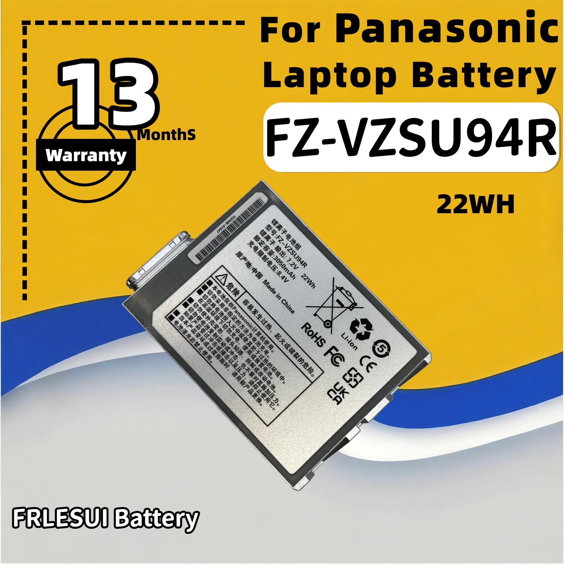 

Аккумулятор FRLESUI FZ-VZSU94W FZ-VZSU94R для ноутбуков Panasonic Toughpad FZ-B2 FZ-M1 MK1 FZ-M1C FZ-VZSU94 FZ-VZSU94K