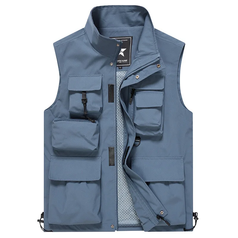 Outerwear Multi Pocket Photography Fishing Vest Clothing Hunting Camping Plus Size Jackets Workwear Luxury Jacket Embroidered