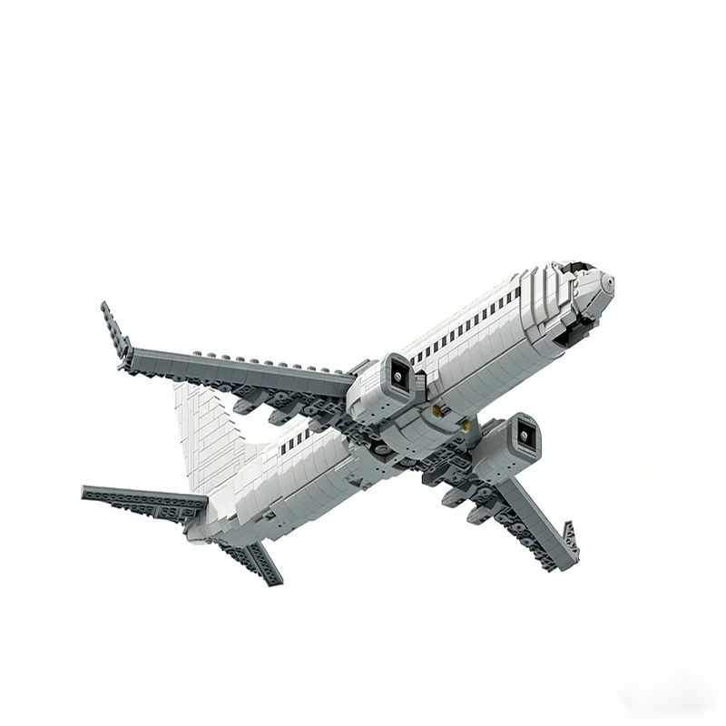 2673 pièces de briques d'avion Boeing 737-800 MOC, blocs de construction modulaires personnalisables, technologie de briques, jouet simple à monter soi-même pour enfants, cadeau de Noël