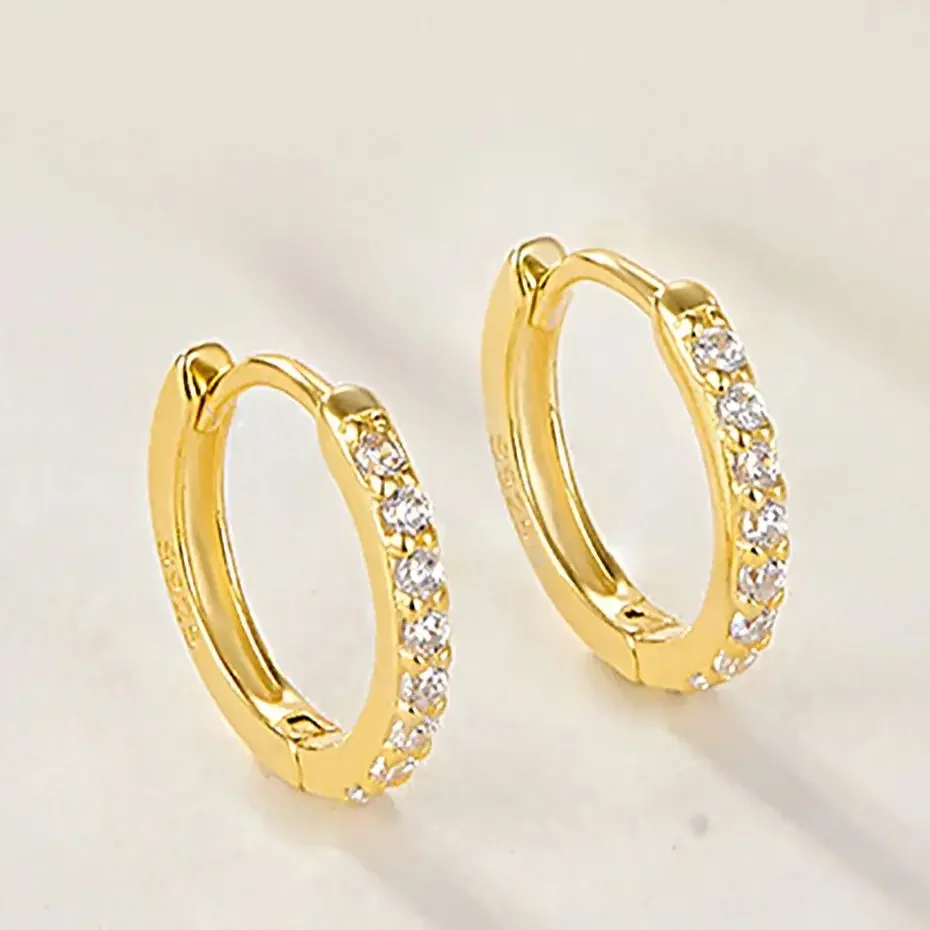 DW Real 925 Sterling Silver Vintage Earrings For Women Fashion Round Hoop Earrings Original Luxury High Quality Fine Jewelry