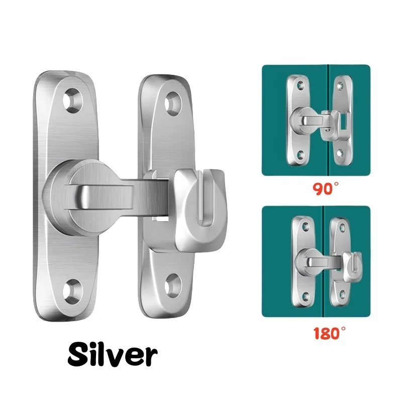 Serrure de porte de grange à 90/180 degrés, serrures de porte rabattables universelles gauche et dro
